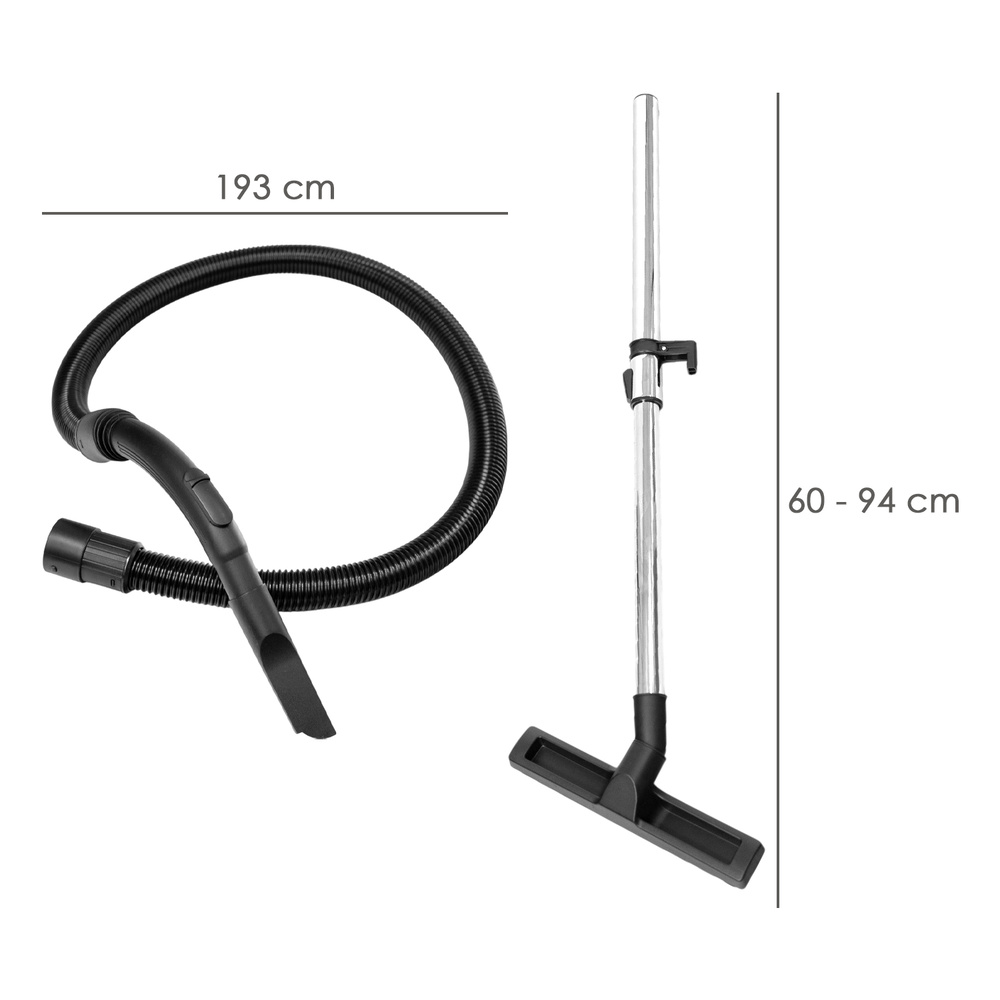 Aspirador inoxidable sincronizado. - Potencia 1.400 W. - Dep&oacute;sito de acero inoxidable de 30 litros. Complementos