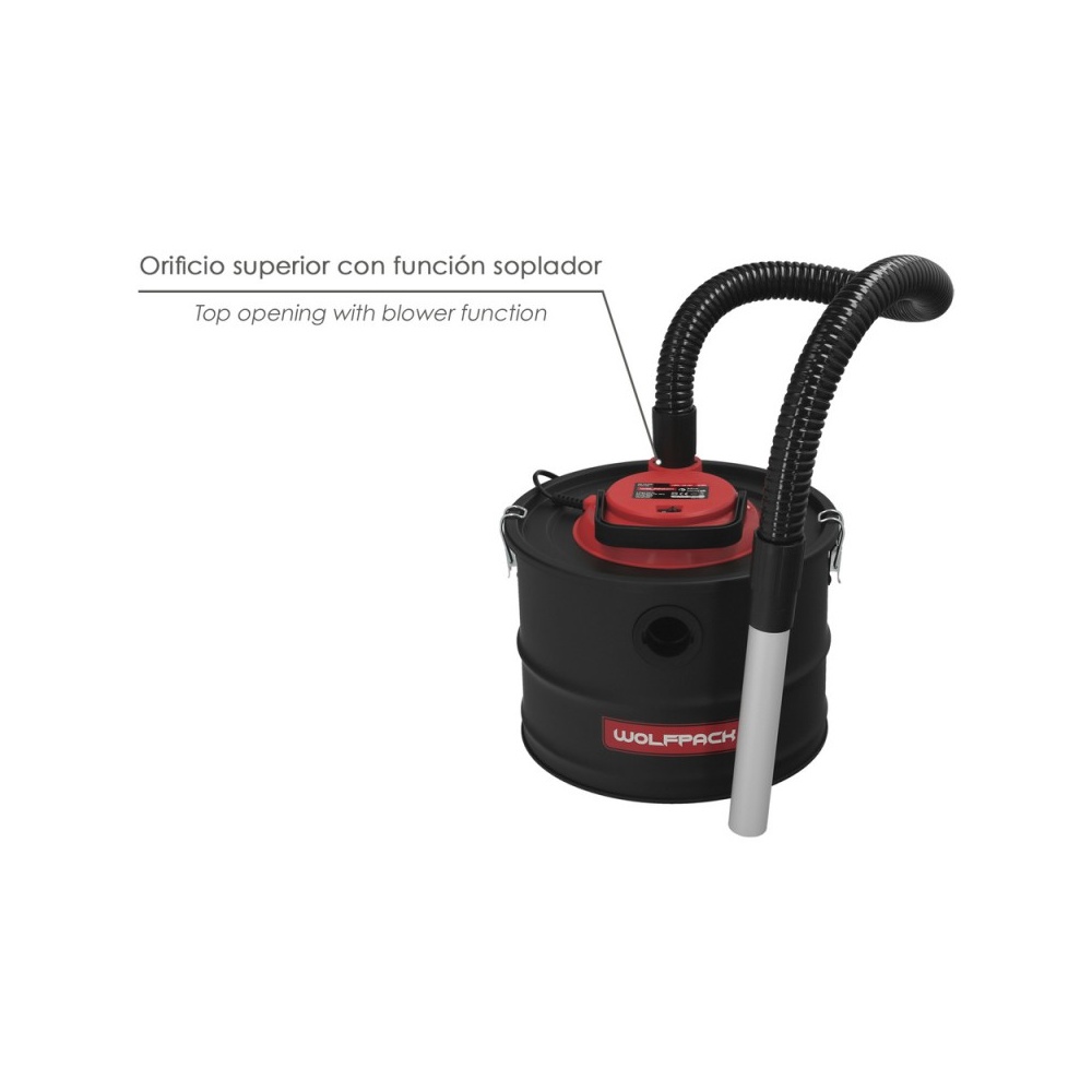 WOLFPACK Aspirador Cenizas Wolfpack 1200 Watt. 15 Litros detalle