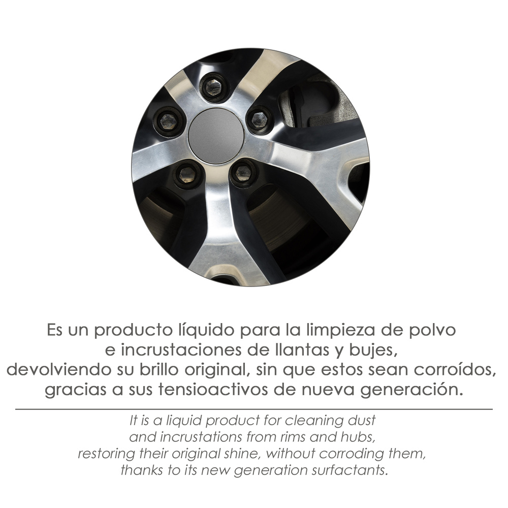 Limpiador Llantas Auto 750 ml. resultado 