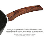 Sarten Aluminio Forjado Antiadherente Acabado Piedra Ø 20 x 4,5 cm. Mango Engomado 4