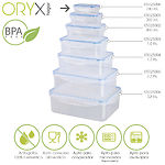 Recipiente Hermetico Plastico Rectangular 240 ml. 12.5x8.5x4.5 (Alt.) cm.2