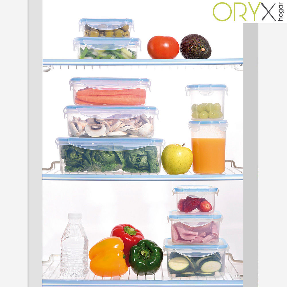 Recipiente Hermetico Plastico Rectangular 240 ml. 12.5x8.5x4.5 (Alt.) cm. 3