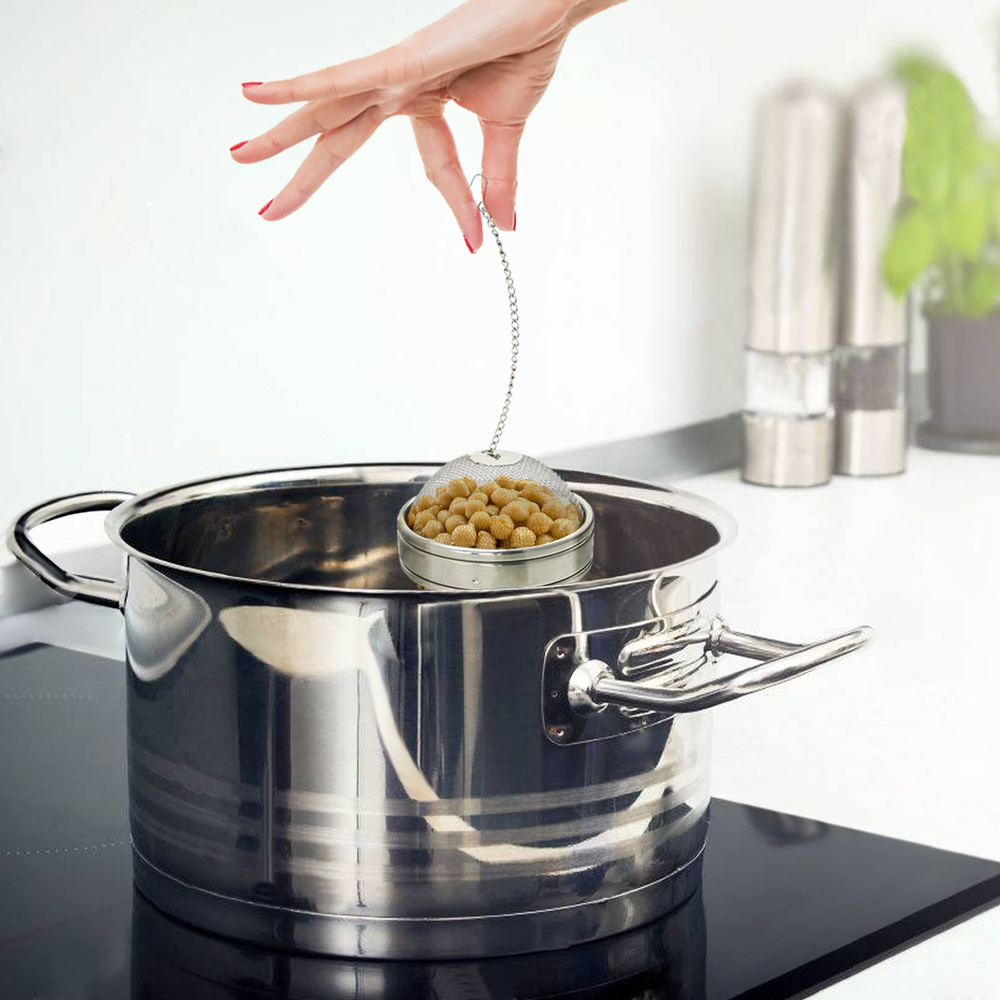 cocinar legumbres con bola de acero inox