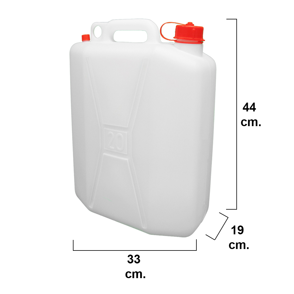 Bidon plastico alimentario - Capacidad: 20 litros.