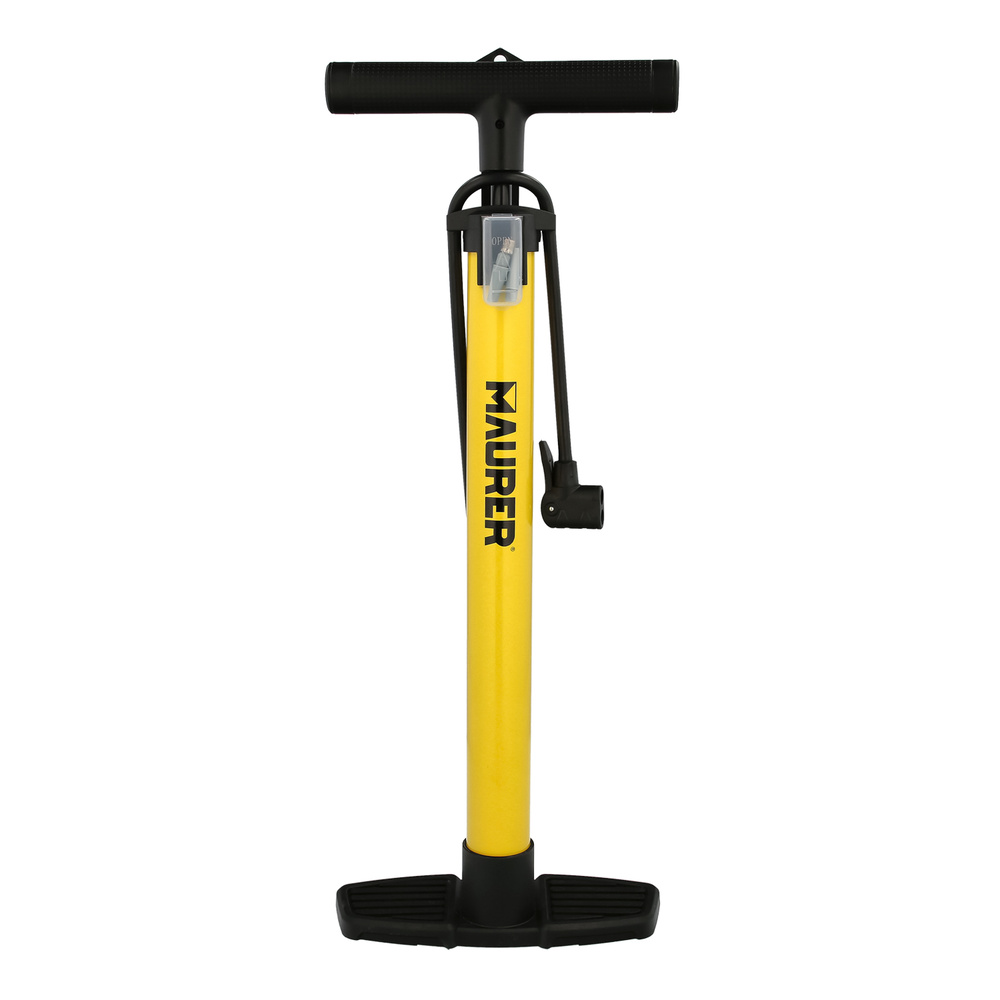 BOMBA INFLAR CON MANOMETRO 5,5 BARES. VALVULAS SCHRADER Y PRESTA CON ADAPTADORES. BASE PLASTICO 2
