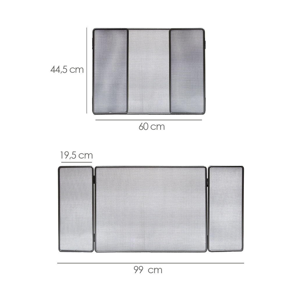 Pantalla Chimenea 99 x 44,5 (Alt) cm. 3 Paneles 3