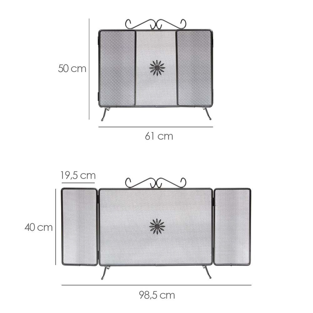 Pantalla Chimenea 98,5 x 50 (Alt) cm. 3 Paneles 2