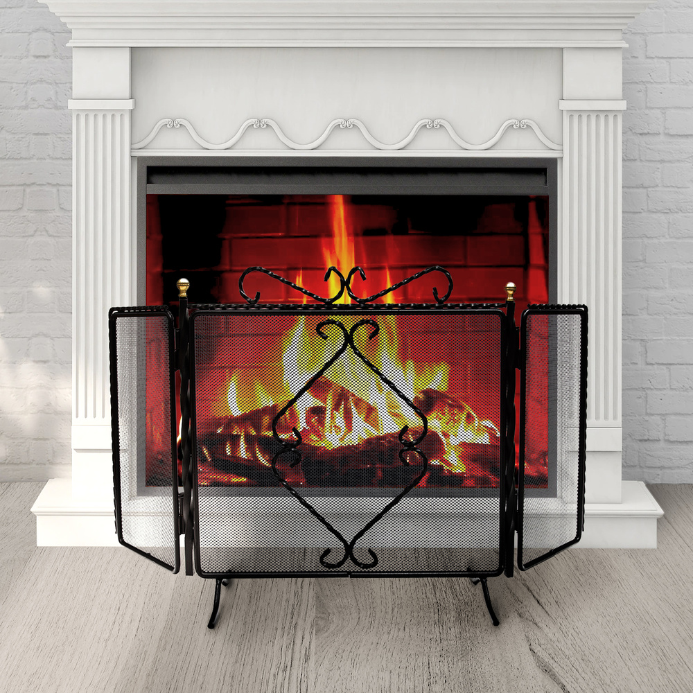 Pantalla Chimenea 94,5 x 49,5 (Alt) cm. 3 Paneles