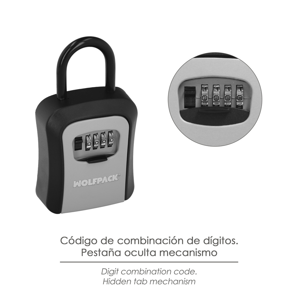 Caja de seguridad para llaves con codigo con arco