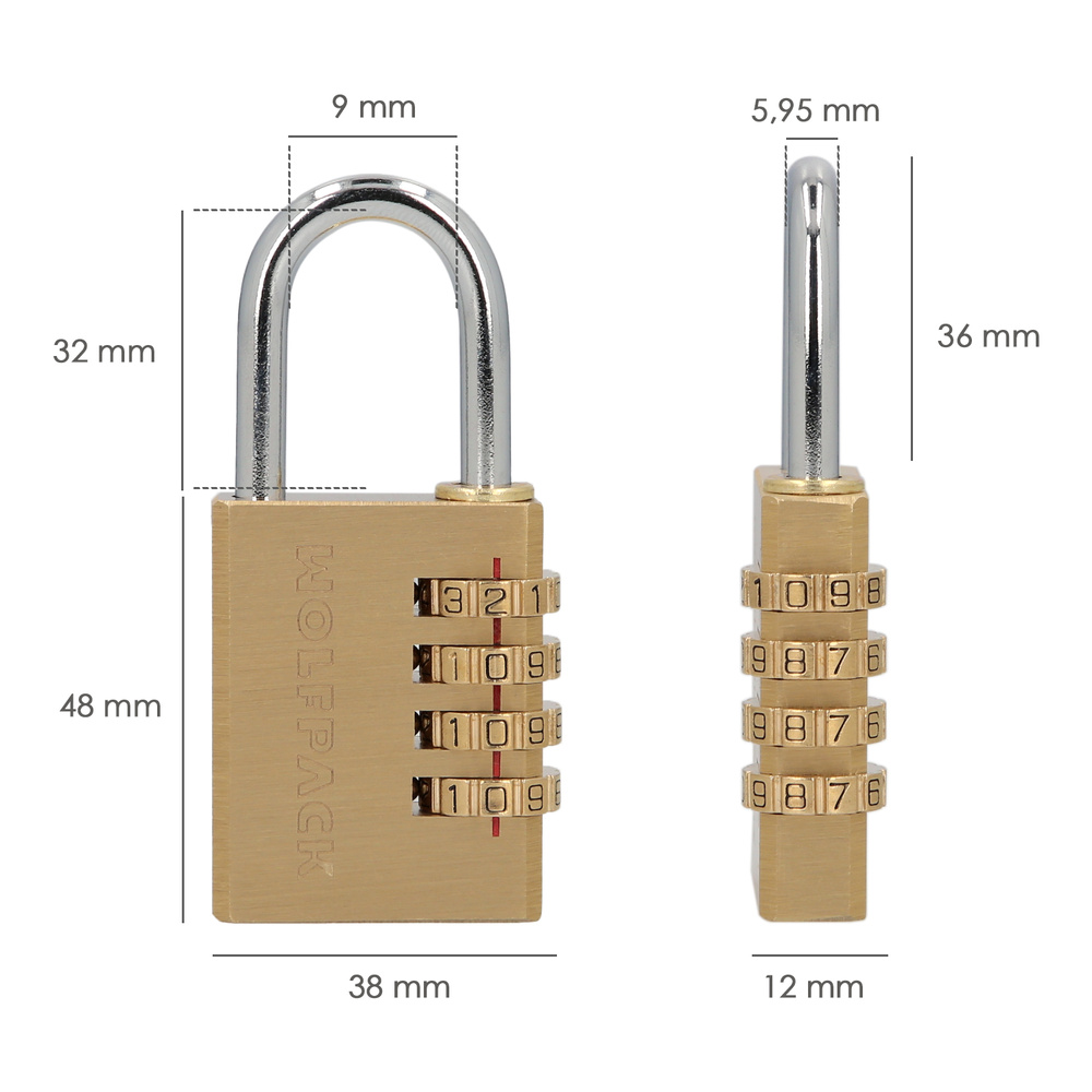 CANDADO LATON COMBINACIODE 28 Y 40MM