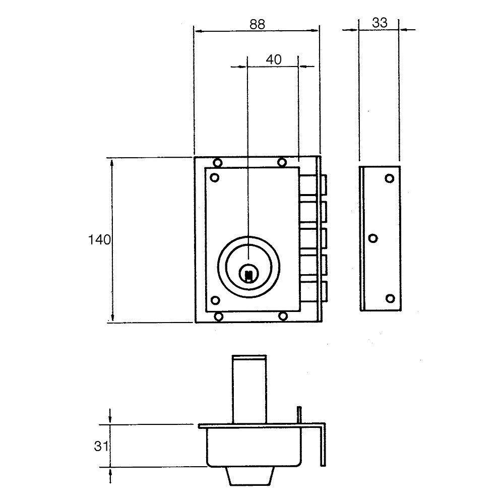 Cerradura Jis Seguridad 5240 11x7 Izquierda Pintada CÓD.: 03012724 53,50€