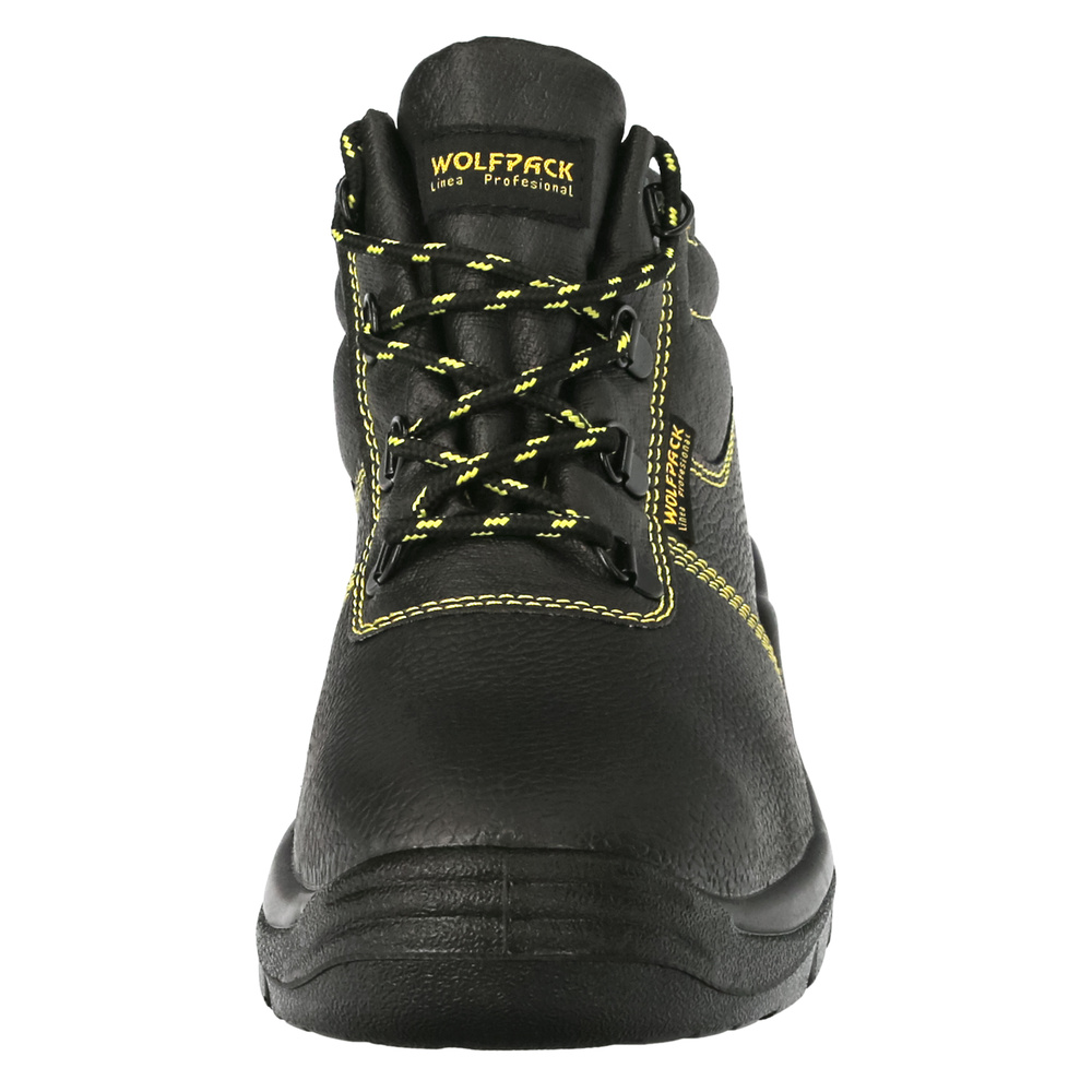 BOTAS SEGURIDAD S3 PIEL NEGRA WOLFPACK FRENTE