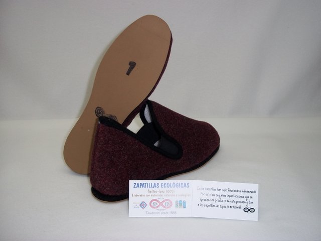 Pantufla Modelo 17 - Burdeos Liso 