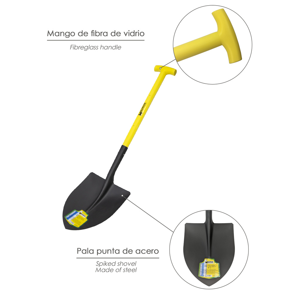 Pala Mango Fibra Vidrio Punta Mango Muleta Nº 3 la muleta