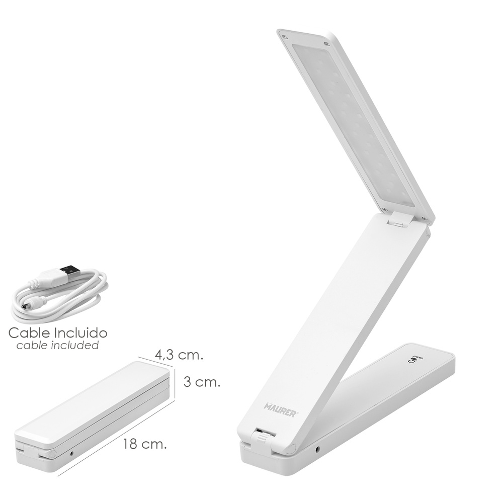lampara led mesa plegable