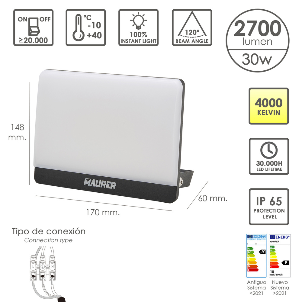 foco plano 30w