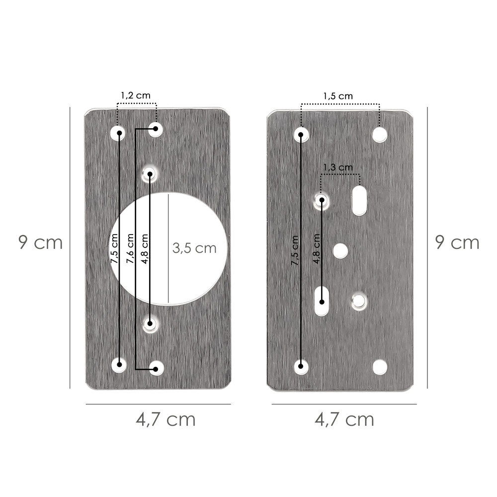 Placa reparación bisagra de cazoleta