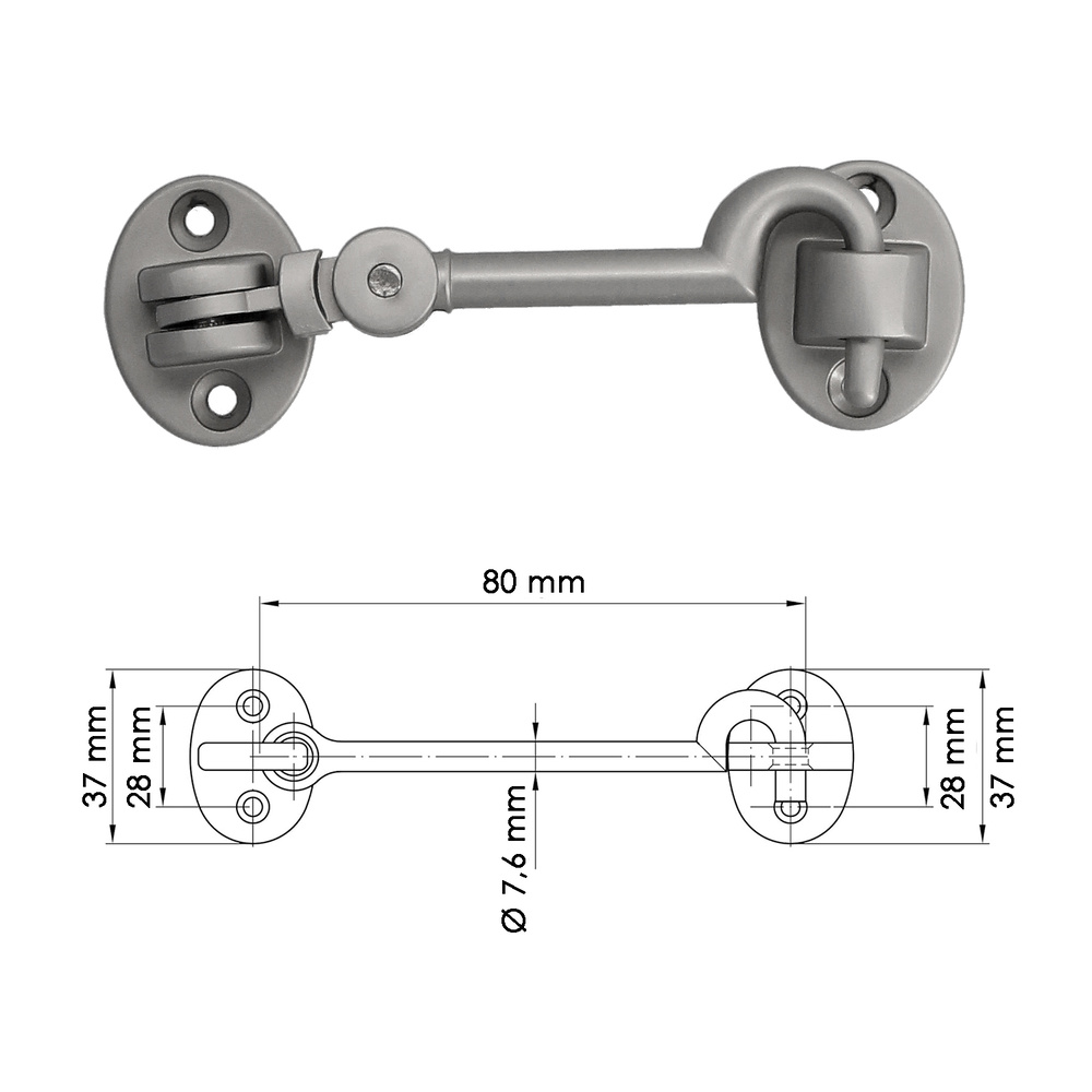Aldabilla Multiusos Reforzada Con Tornillos
