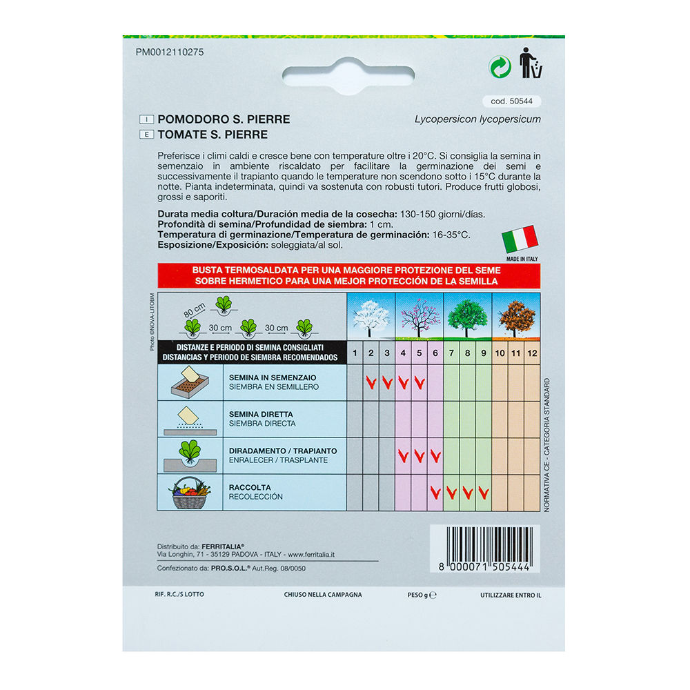 Semillas Tomate Redondo Liso (1 gramo)