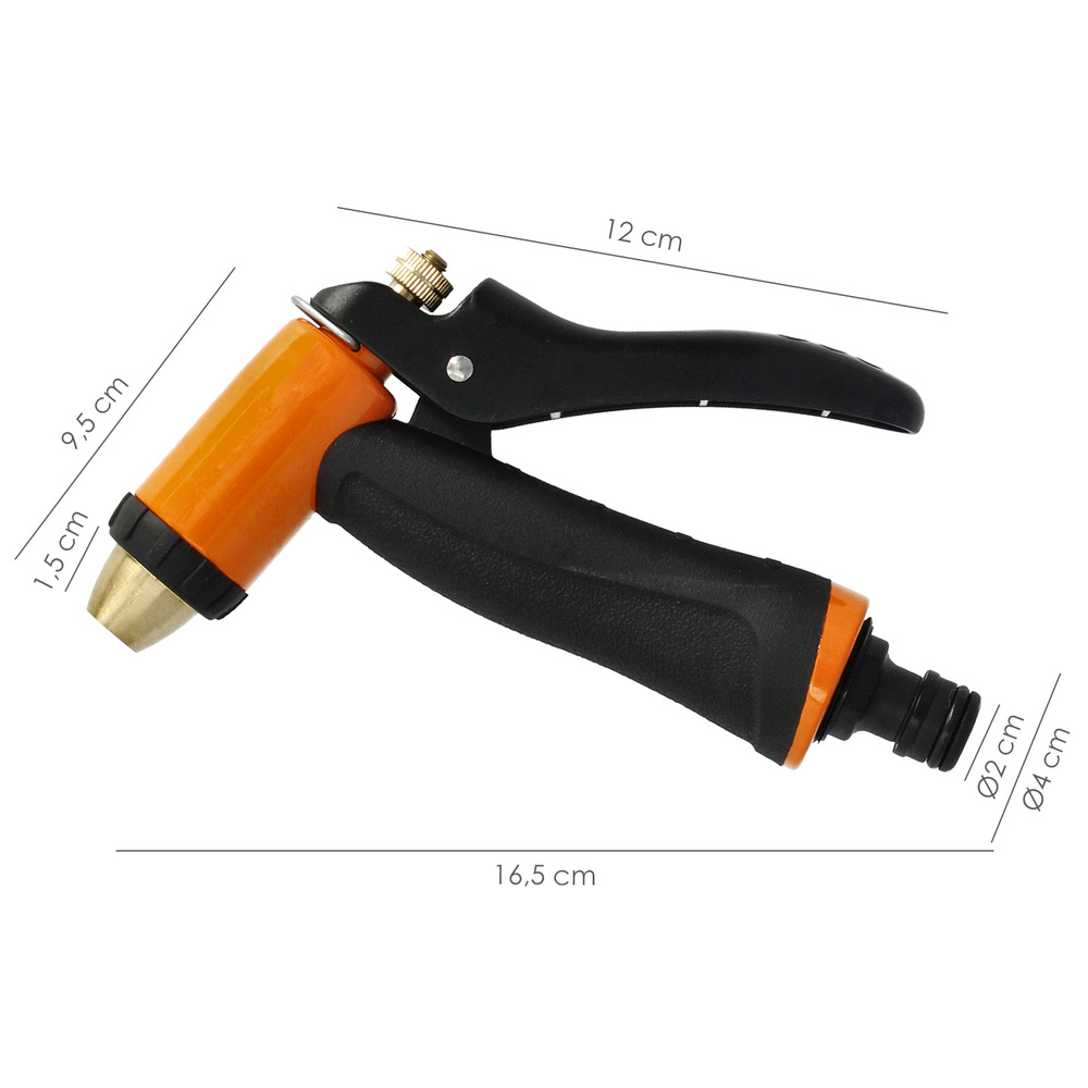 Pistola riego manguera regulable medidas