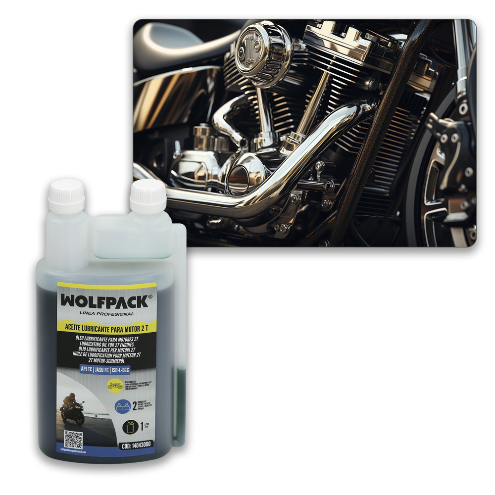 Aceite Lubricante 2 Tiempos 1 Litro (2 Boquillas) motor