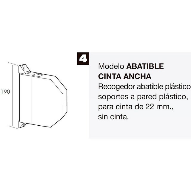 Colocacion Recogedor Persiana Abatible Blanco Cinta 22 mm.