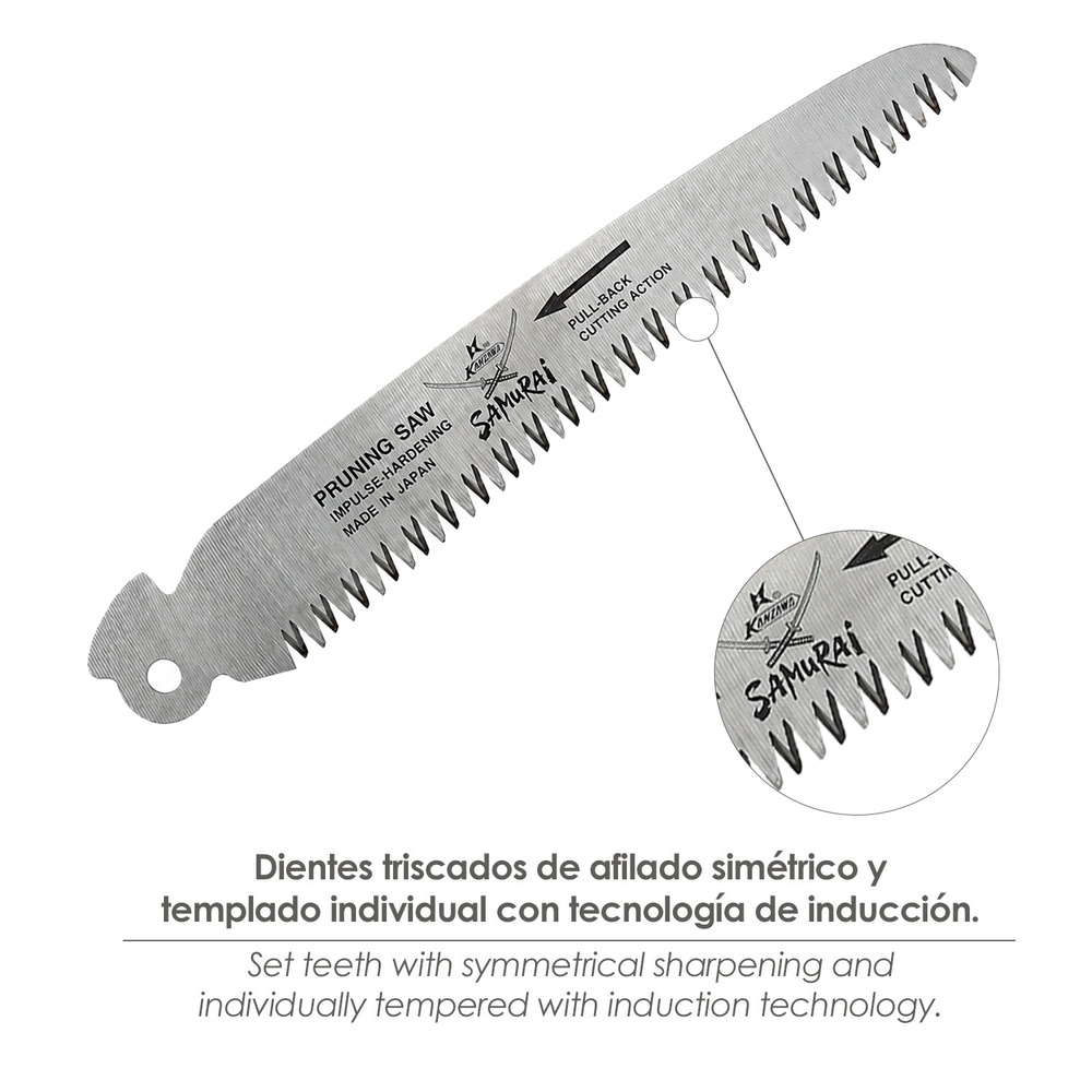 Hoja Recambio Serrucho Samurai D180  su afilado