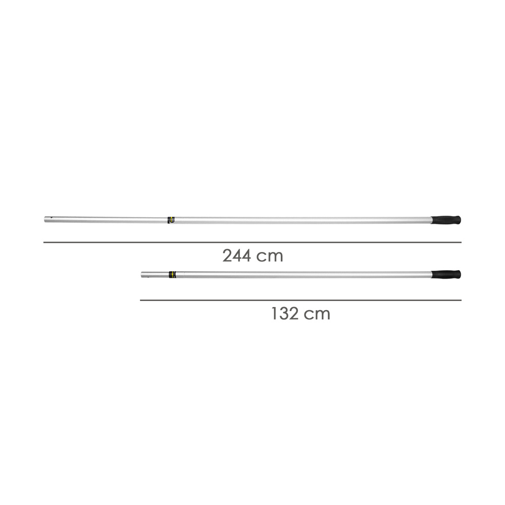 Mango Extensible Aluminio Para Cortarramas Wolfpack - Medida: extensible desde 132 cm hasta 244 cm. cotas