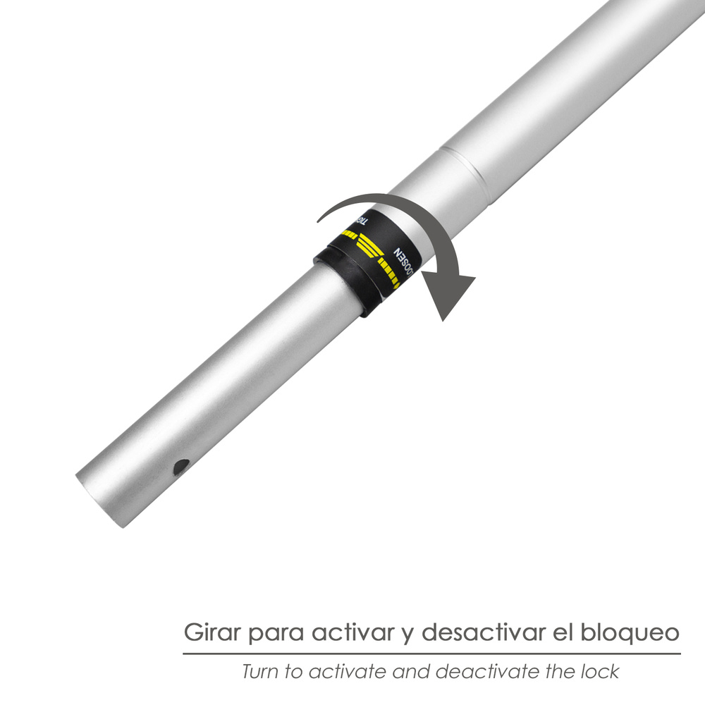 Mango Extensible Aluminio Para Cortarramas Wolfpack - Medida: extensible desde 132 cm hasta 244 cm. sistema de sujecion