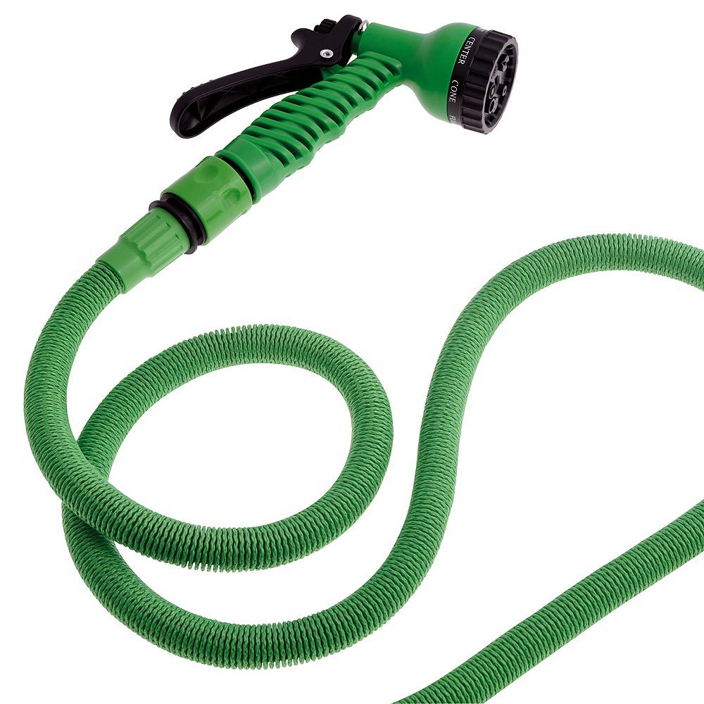 Tubo Extensible Riego Compacto .5-15 mt+pistola 7 posiciones
