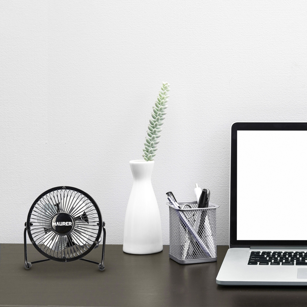 VENTILADOR SOBREMESA Ø 10 CM. FUNCIONAMIENTO USB