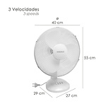 VENTILADOR MAURER MESA Ø 40 CM. 45 W.