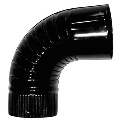 22011095 Codo estufa negro vetrificado 90mm 90º