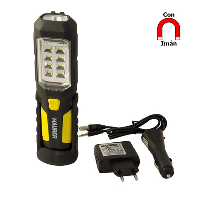 Linterna Led Recargable 8 Led mas 1 Led Frontal