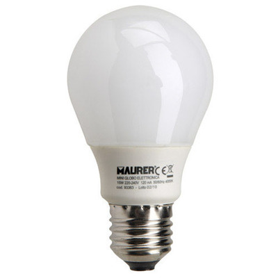BOMBILLA AHORRO GLOBO E27-15w L.BLANCA
