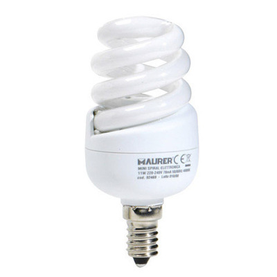 BOMBILLA AHORRO MINISPIRAL E14-11w L.BL