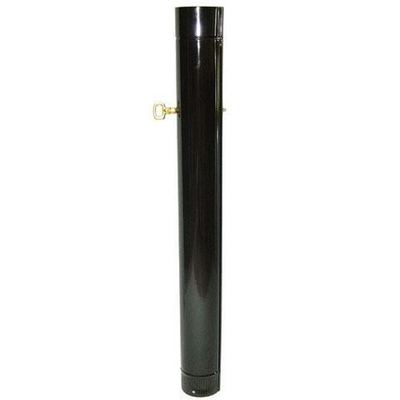 22011020 Tubo Estufa Negro Vitrificado de 120mm Con Llave de 25cm