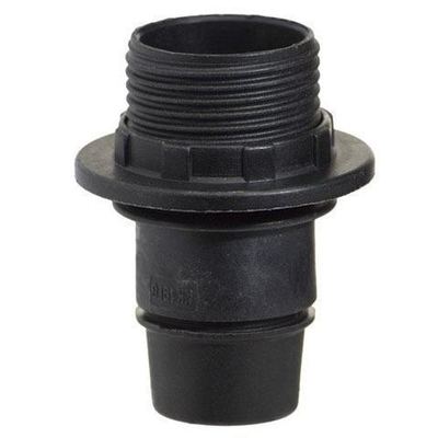 Portalamparas 4a E-14 Con Rosca + Arandela Negro