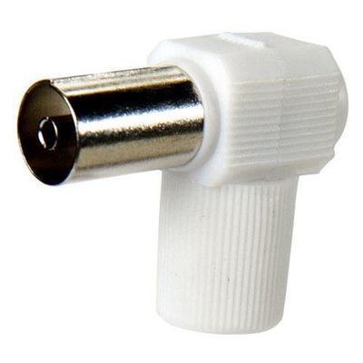 19110180 Conector Tv Hembra Acodado 9,5mm