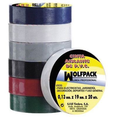 Cinta Aislante Wolfpack 20x19 Blanca