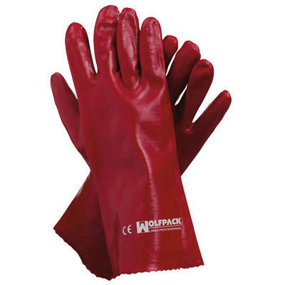 Guante Wolfpack Pvc Rojo 35 cm.