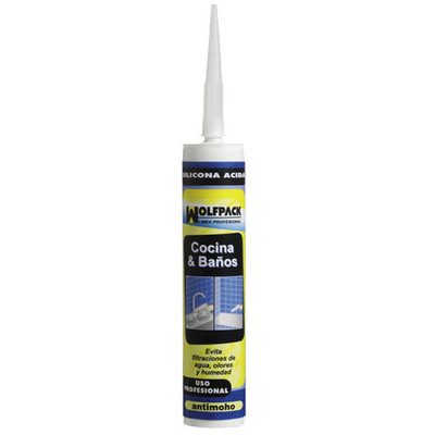 14040020 Silicona  Acido Cocina/baño Transparente 280 ml.
