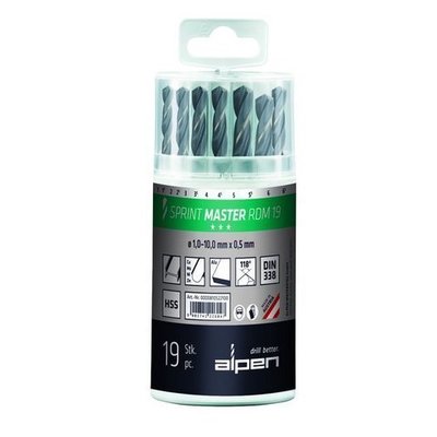 09083810 Estuche Alpen Hss Sprint Master 19 Pz.