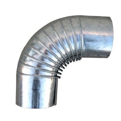 22010132 Codo Estufa Galvanizado de 250 mm. 90° (0,8 mm.)
