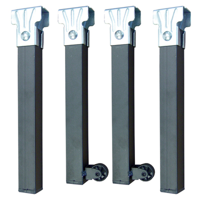  juego 4 patas somier  30 x 30 Negro con rueda (81412)