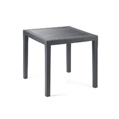 MESA RESINA RATAN ANTRACITA KING 80X80 x 72CM. 4 personas