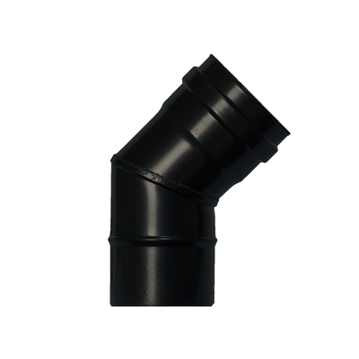 22013100 CODO ESTUFA PELLET VITRIFICADO Ø80 MM 45° 