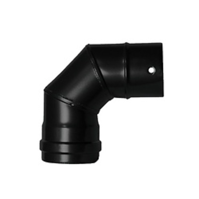 22013110 CODO ESTUFA PELLET VITRIFICADO Ø80 MM 90° 