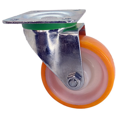 Rueda nylon/poliuretano placa GIRATORIA aro 100