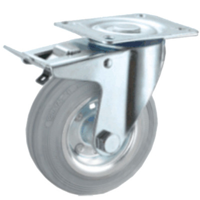 R. MGG DIAMETRO  80 placa giratoria C/freno goma gris